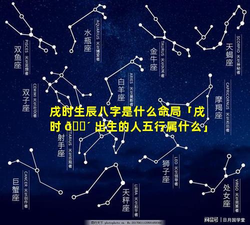 戌时生辰八字是什么命局「戌时 🐴 出生的人五行属什么」